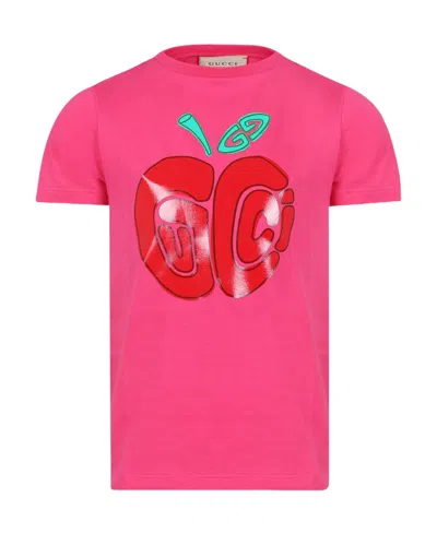 Gucci Cherry Logo-print T-shirt In Red