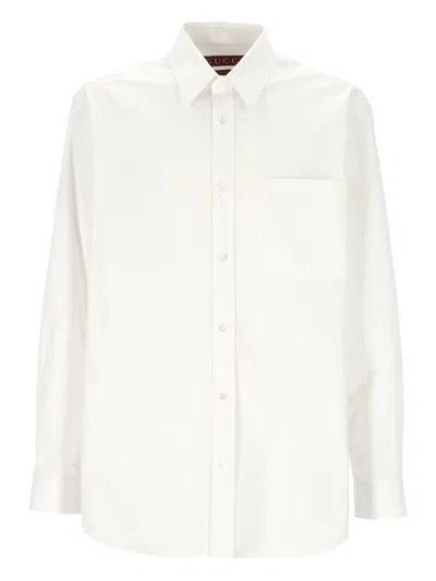 Gucci Chest-pocket Shirt In White