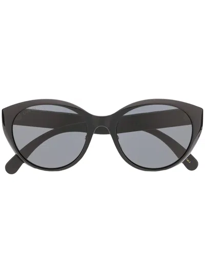 Gucci Chevron-detail Sunglasses In Black