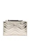 Gucci Chevron Gg Wallet In Silver