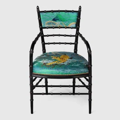 Gucci Chiavari Tiger Jacquard Chair With Arm Rest In Undefined