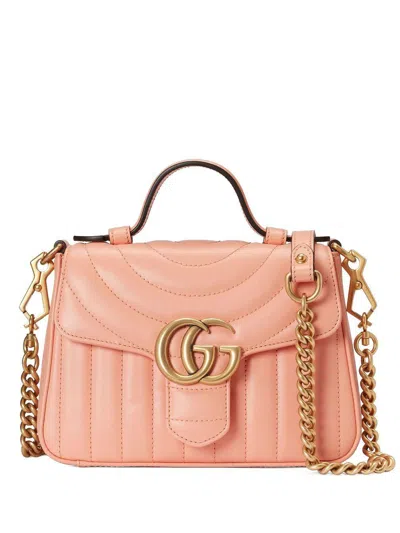 Gucci Chic Peach Mini Top Handle Bag For Women In Tan
