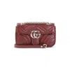 Gucci Gg Marmont Small Leather Shoulder Bag In Red