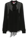 Gucci Women's Pussy-bow Silk Blouse Top In Black