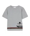 Gucci Cotton T-shirt With Print In Gray