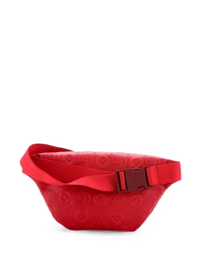 Pre-owned Gucci Children's Embossed Leather Belt Bag In Red