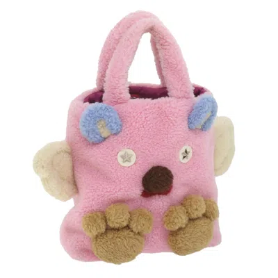 Pre-owned Gucci Children's Flying Bear Tote Wool Pink Wool Handbag ()