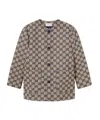 Gucci Children's Gg Canvas Jacket In Brown