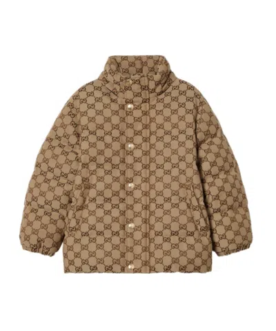 GUCCI CHILDREN'S GG CANVAS PADDED JACKET