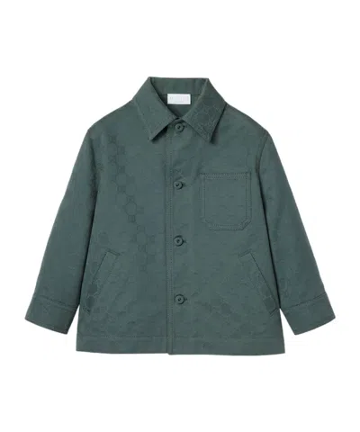 Gucci Children's Gg Cotton Jacket In Green
