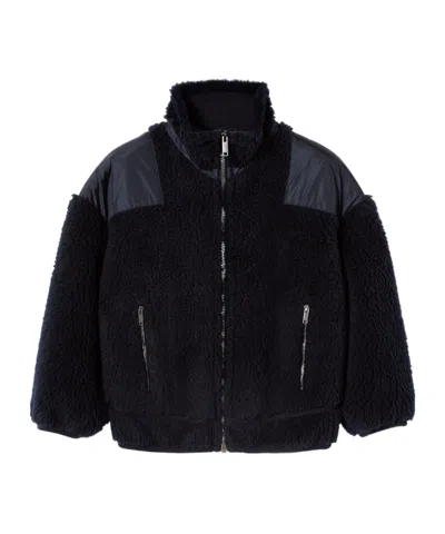 Gucci Children's Gg Fuzzy Fabric Jacket In Black