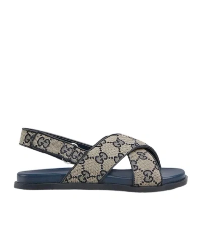 GUCCI GUCCI KIDS GG ROUND TOE SANDALS
