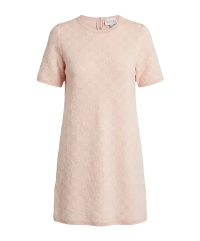 Gucci Children's Gg Wool Jacquard Dress In Pink
