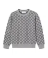 Gucci Gg Wool Jacquard Sweater In Gray