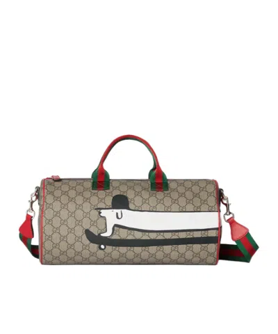 Gucci Children's Printed Gg Top Handle Bag In Neutral