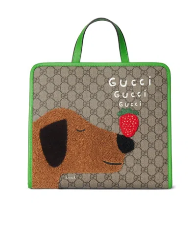 Gucci Children's Printed Gg Tote Bag In Multi