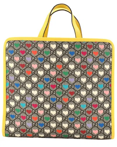 Gucci Children's Tote Printed Gg Coated With Medium (authentic Pre-loved) In Multi