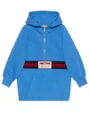 Gucci Cotton Jacket With Label In Clear Blue