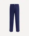 Gucci Blue Pants With One Patch Pocket On The Rear And Logo Lettering On The Rear In Cotton Canvas Man In Blue