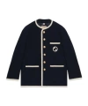 Gucci Chlorophyll Formula-embroidered Tweed Jacket In Blue
