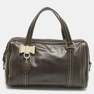 Pre-owned Gucci Choco Brown Leather Duchessa Boston Bag