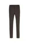 Gucci Panama Trousers With Front Crease And Slits In Green