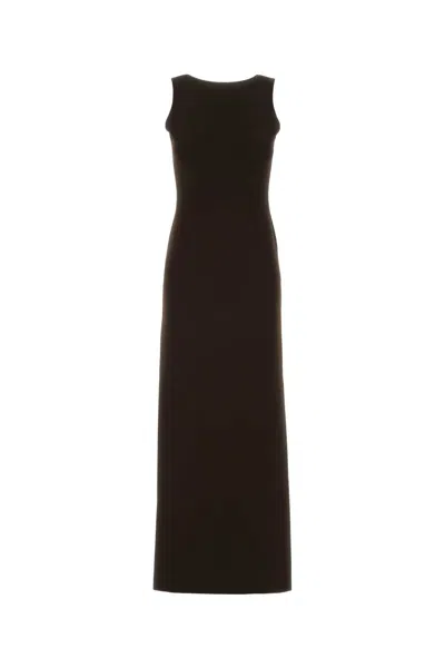 Gucci Stretch Viscose Blend Dress Scoop Back Maxi In Black