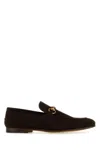 GUCCI CHOCOLATE SUEDE LOAFERS