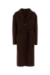 Gucci Chocolate Wool Blend Reversible Coat In Brown