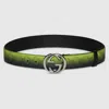 Gucci Chroma Belt With Interlocking G In Green