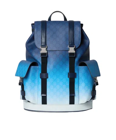 Gucci Chroma Large Backpack In Blue