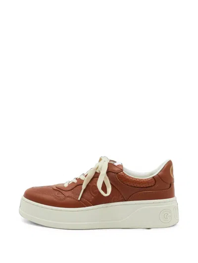 Pre-owned Gucci Chunky B Jumbo Gg Sneakers In Brown