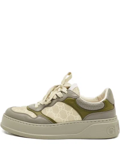 Pre-owned Gucci Chunky B Lace-up Sneakers In Neutral