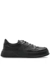Gucci Chunky Sneakers Lace-up Perforated Panels In Black