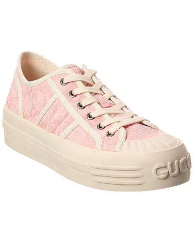 Gucci Chunky Gg Canvas & Leather Sneaker In Pink
