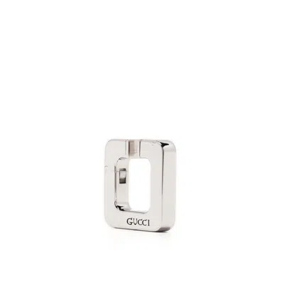 Gucci Chunky Hoop Earring In Silver