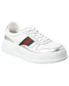 Gucci Chunky Leather Sneaker In White