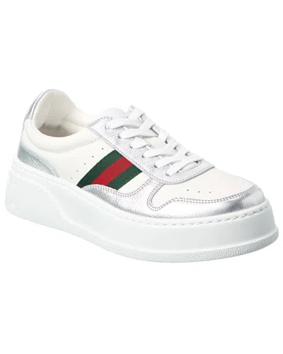 Gucci Chunky Leather Sneaker In White