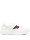 Gucci Chunky Leather Sneakers In White