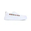 Gucci White Sneakers For Kids With Logo In Purple