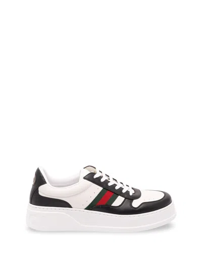 Gucci Chunky B Leather Sneakers In Animal Print
