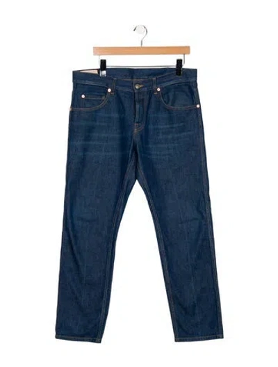 Pre-owned Gucci Ciel De Nuit Slim Fit Jeans In Blue