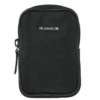 Pre-owned Gucci Cigarette Case Gg Canvas Black Canvas Card Holders Accessory ()