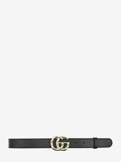Gucci Gg Marmont Belt In Black