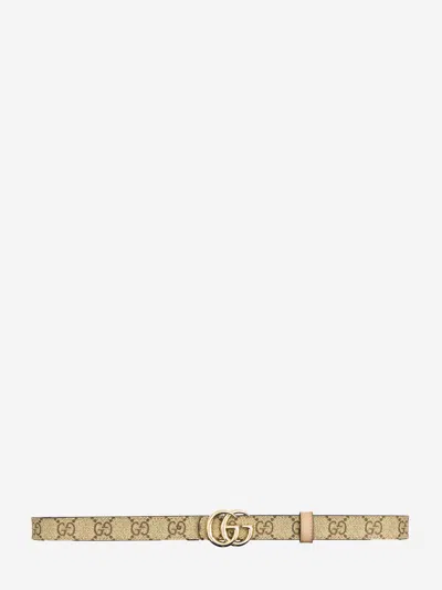 Gucci Reversible Gg Marmont Skinny Belt In Transparent