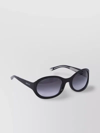Gucci Circular Frame Sunglasses Grey Lenses In Black
