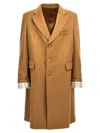 Gucci Beige Single-breasted Coat In Brown