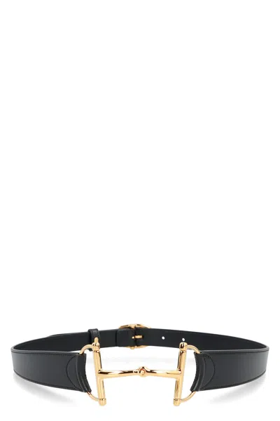 Gucci Clamp Buckle Belt In Black