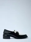 Gucci Two-tone Leather Loafers With Horsebit In Black