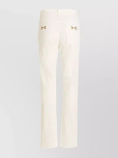 Gucci Clamp Pocket Detail Jeans With Belt Loops In White